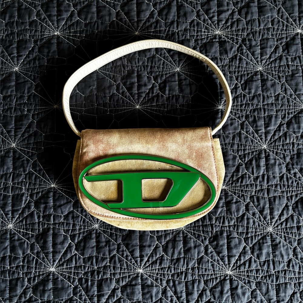 Diesel Tan Mini Bag with Vintage Aesthetic
